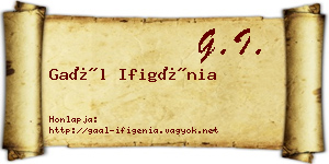 Gaál Ifigénia névjegykártya